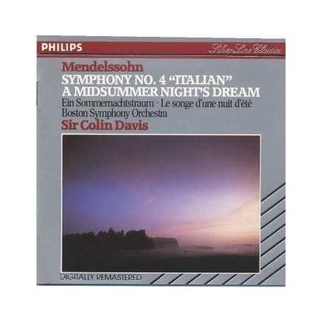 Mendelssohn: Symphony 4 in A Op. 90 "Italian" / Midsummer Night's Dream [CD]