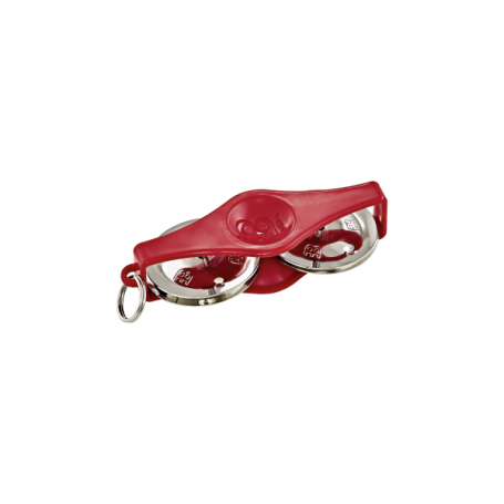 Krt-R Key Ring Tambourine, Red [Percusión]