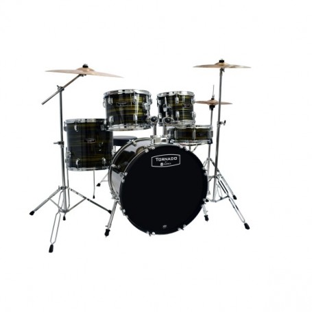 Bateria Tornado By Mapex  22". Negro Rayado.Sin Platos