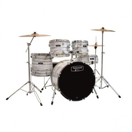 Bateria Tornado By Mapex  18". Blanco Rayado.Sin Platos