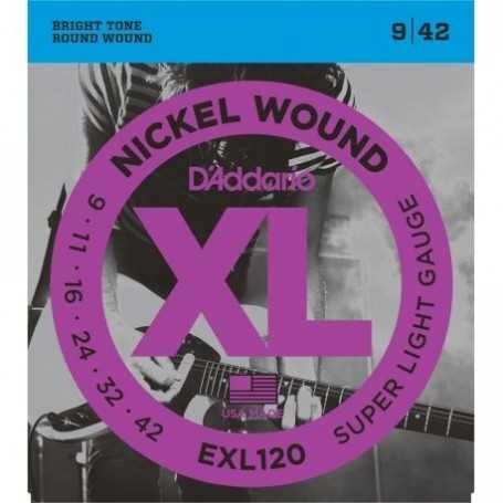 D'addario EXL120 (9-42) Guitarra Eléctrica [Juego de Cuerdas]